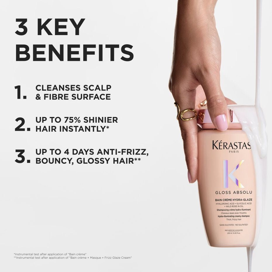 Keratase Gloss Absolu Bain Creme Hydra Glaze Shampoo