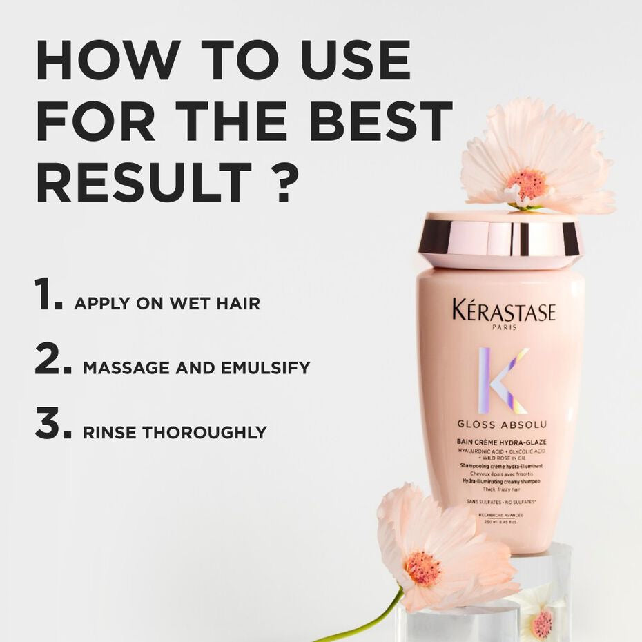 Keratase Gloss Absolu Bain Creme Hydra Glaze Shampoo
